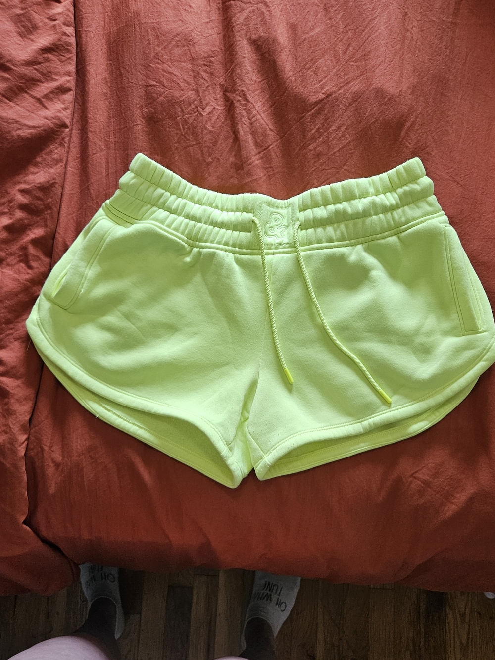 Kids Neon Yellow Fleece Bottoms